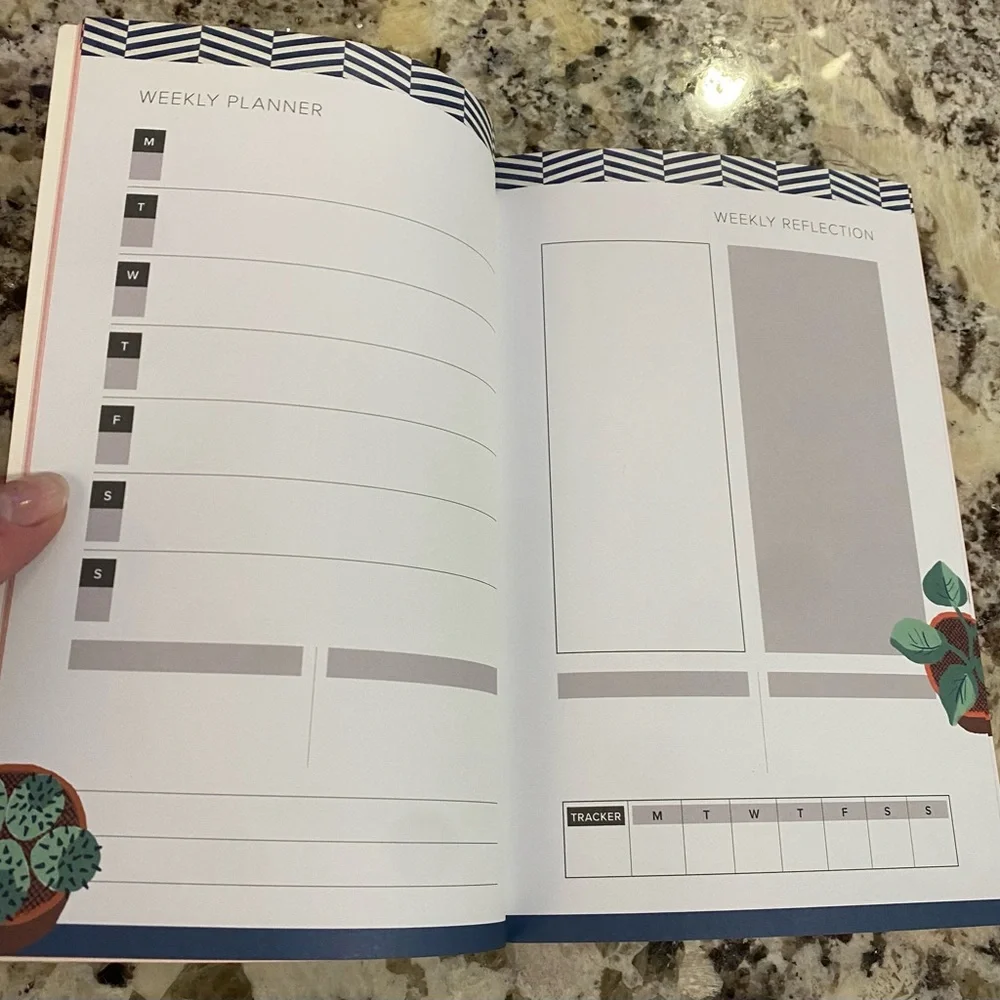 Colorful 52-Week Planner with Plant Design